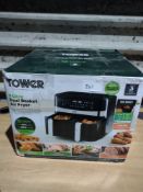 Tower 9L Dual Basket Air Fryer. RRP £100. Grade U