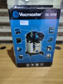 Vacmaster 30L 1500W Wet and Dry Vacuum. RRP £120. Grade U