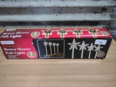 The Christmas Workshop Meteor Shower Path Lights 4 pack. RRP £20. Grade U