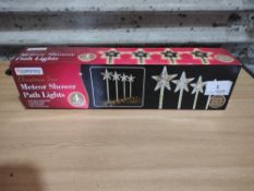 The Christmas Workshop Meteor Shower Path Lights 4 pack. RRP £20. Grade U