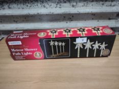The Christmas Workshop Meteor Shower Path Lights 4 pack. RRP £20. Grade U