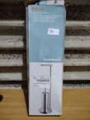 Good Home Koros Chrome Polished Brush and Roll Holder Set. RRP £15. Grade U