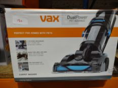 Vax Dual Power Pet Advance Carpet Washer. RRP £200. Grade U