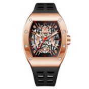 Men's Deschamps & Co DC10 Automatic Watch - Rose Gold Colour Case