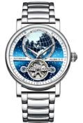 Men's Helma DH Automatic World View Watch - Blue Dial
