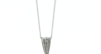 Platinum Diamond And Opal Pendant (O3.64) 0.94 Carats