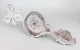 Set of 4 Cast Metal Wall Candle Sconces Girandoles