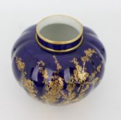 Late Victorian Royal Crown Derby Cobalt Blue & Gilded Vase
