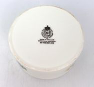 Royal Worcester Butterlies Lidded Circular Trinket Box