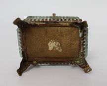 Early 20th c. Bevelled Brass Jewellery Trinket Box