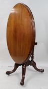 Victorian Mahogany Oval Tilt Top Table