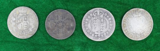 Collection of 4 Victorian Half Crowns 92.5% Ag