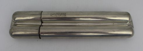 Vintage Silver Plated Cigar Hip Flask