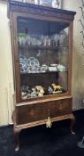 Fine Edwardian Inlaid Glazed Display Cabinet