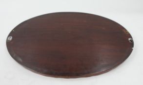 Large Antique Mahogany Inlaid Butlers Tray