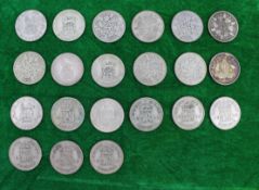 Collection of Six Pence Coins 1920-46 50% Ag