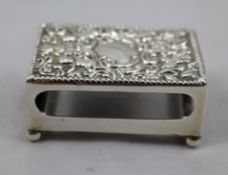 Late Victorian Sterling Silver Matchbox Holder Chester 1900