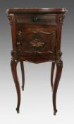 19th c. French Marble Topped Pot Cupboard