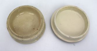 Antique Prattware Peace Pot Lid & Base