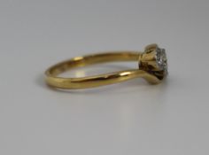 Mid 20th c. Diamond Three Stone 18ct Gold Ring