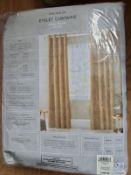 Eyelet Curtains, Rona Weave, Ochre, W228cm, D228cm RRP £180