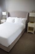 4 x White Bamboo Bed Linen Set (King) - Duvet Cover, Fitted Sheet, Flat Sheet, 2 Pillowcases