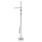 Stunning Waterfall Floor Mounted Freestanding Bath Shower Mixer Chrome