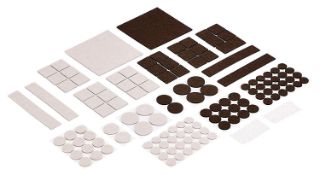 30 X Felt Furniture Pads Transparent Noise Reduction Bumpers 166 Pieces
