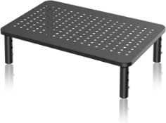 Boxed Computer Monitor Stand Riser, Metal For Laptop, Printer, Notebook and All Flat Screen TV