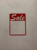 1000 Bright Red Sale Price Point Stickers, Sticky Labels 40 x 50