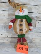Standing Snowman figure. 55cm tall. RRP £29.99