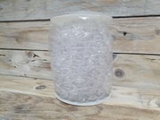 14mm clear acrylic, bead string. Approx. 17 metres. RRP £35.99