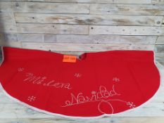 120cm Fabric red Christmas tree skirt. RRP £19.99