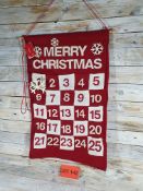 Giant fabric Snowflake advent calendar, individual pockets. 70cm x 45cm. RRP £19.99