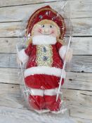 3D Fabric skiing Mrs Claus. 39cm x 23cm. RRP £19.99