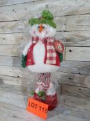 3D fabric, standing Snowman. 45cm tall. RRP £19.99