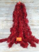 5 x 2m red chunky tinsel. RRP £15