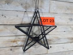 Metal and glass, star candle hanger, from John Lewis. 26cm x 26cm. RRP £14.99