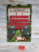 Giant 3D fabric advent calendar, individual pockets. 70cm x 50cm. RRP £21.99