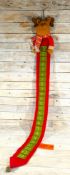 Extra long 3D Reindeer advent calendar with bell. 137cm long x 23cm. RRP £22.99