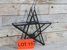 Metal and glass, star candle hanger, from John Lewis. 26cm x 26cm. RRP £14.99