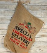 Hessian Christmas Gift Sack. 70cm x 50cm. RRP £5.99