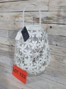 Decorative metal birdcage, candle holder. Pot 23cm, with handle 37cm. RRP £24.99