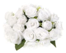 Artificial white rose table decoration. RRP £16.99