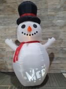 Inflatable 6ft Snowman, with inner projector. RRP £49.99