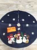 54cm Navy Luxury Fabric tree skirt. RRP £19.99