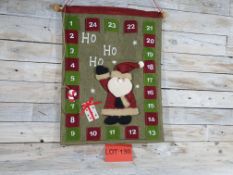 Large fabric 3D advent calendar, individual pockets. 50cm x 37cm. RRP £21.99