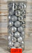 60 x 6cm baubles, Silver assortment. RRP £19.99