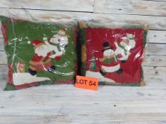 2 x Luxury 3D fabric cushions. 35cm x 35cm. RRP £29.99