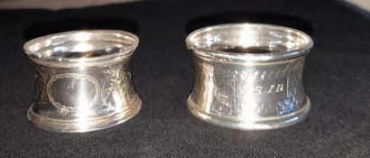 2 Silver Napkin Rings